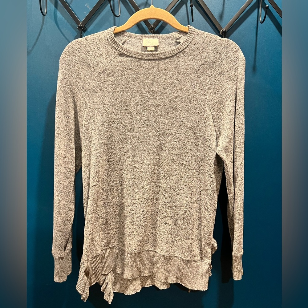 Anthropologie Grey Crewneck Sweater